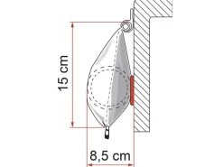 Fiamma Caravanstore XL 500 Royal Grey Sackmarkise