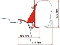 Fiamma F45/F43 Adapter Multirail Reimo VW T5/T6