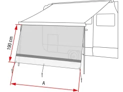 Fiamma Sun View XL Vorderwand Grey 260