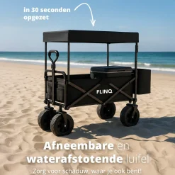 FlinQ 130 kg Bollerwagen mit Dach - 130 kg