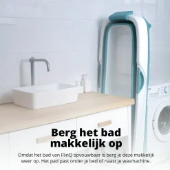 FlinQ Faltbare Badewanne - Pink/White