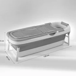 FlinQ Faltbare Badewanne - Grey/White