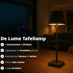 FlinQ Lume Kabellose Tischlampe - Beige