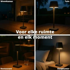 FlinQ Lume Kabellose Tischlampe - Black