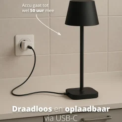 FlinQ Lume Kabellose Tischlampe - Bronze
