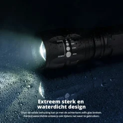 FlinQ Set von 2 Militär-Taschenlampe mit Batterien