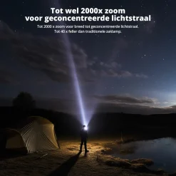 FlinQ Set von 2 Militär-Taschenlampe mit Batterien