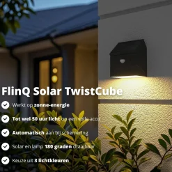 FlinQ TwistCube Solar Wandleuchte - Set von 2