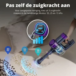 FlinQ V12 Akku-Staubsauger mit Handstaubsauger - Purple