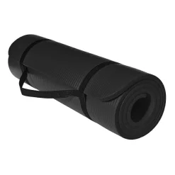 ForzaFit 12 mm Yogamatte mit Tragegurt - Black