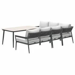Garden Impressions Barcelona Lounge-Diningset - Dark Grey