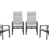Garden Impressions Felini Grey verstellbar Stuhl - Set von 4