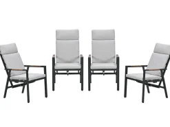 Garden Impressions Felini Grey verstellbar Stuhl - Set von 4