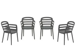 Garden Impressions Formello Anthracite Gartenstühl - Set von 4