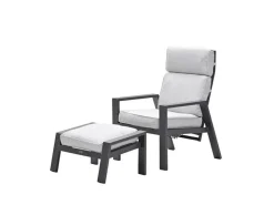 Garden Impressions Max Loungesessel mit Beinauflage - Valley sand