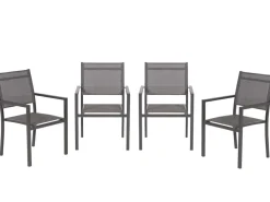 Garden Impressions Moon Carbon Black Gartenstuhl - Set von 4
