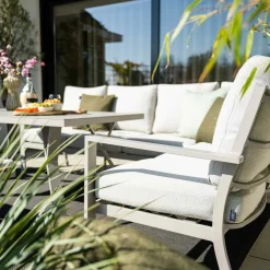 Garden Impressions Senja 3-teiliges Lounge-Essset rechts – Sand