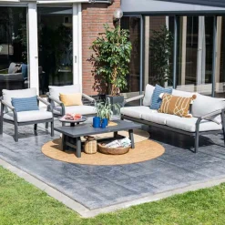 Garden Impressions Tarera dunkelgraues 4-teiliges Lounge-Set