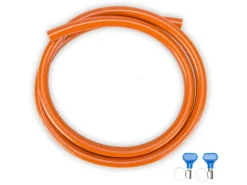 Gimeg 5 Meter HD PVC Gasschlauch mit 2 Schlauchschellen
