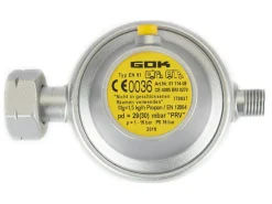 GOK 1/4"li 30 mbar Gasdruckregler mit Abblasschutz