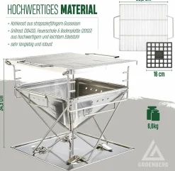 Groenberg Katla Holzkohlegrill - Medium