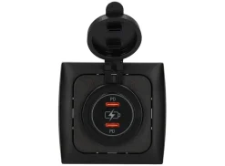 HABA 2x USB-C PD 36W Schnellladegeräte Einbaudose