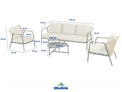 Hartman Nice Stuhl-Bank-Loungeset