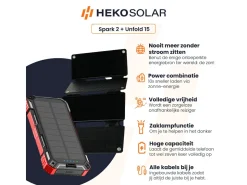 HEKO Solar Spark Powerbank mit Unfold 15 Solar Panel