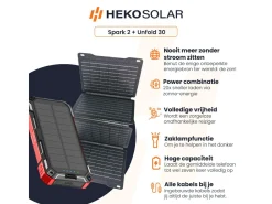 HEKO Solar Spark Powerbank mit Unfold 30W Solar Panel