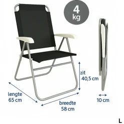 HEM Aluminium verstellbarer campingstuhl - Set von 4