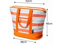 HEM 3er-Strandset mit Stranstuhl, Liege und Kühltasche - Orange