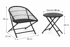 HEM 3-Teiliges Bistroset - Anthracite