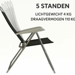 HEM verstellbarer Klappstuhl - Black