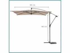 HESPERIDE HIXA Sonnenschirm mit Fuß - Beige