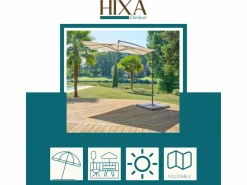 HESPERIDE HIXA Sonnenschirm mit Fuß - Beige
