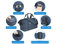 Hikr Reisetasche 45x35x20 cm Wochenendtasche - Blue
