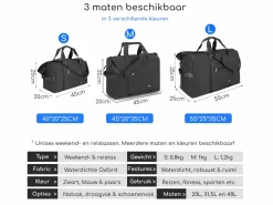 Hikr Reisetasche 45x35x20 cm Wochenendtasche - Blue