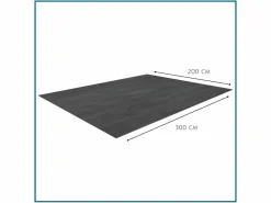 HIXA 300 x 200 cm Bodenplane - Black
