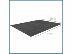 HIXA 400 x 300 cm Zeltteppich - Black