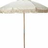 HIXA Sonnenschirm mit Holzständer - Beige