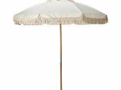 HIXA Sonnenschirm mit Holzständer - Beige