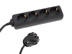 HQ-Power 4-fach Leiste mit Schrumpfschlauch - 1,5 Meter