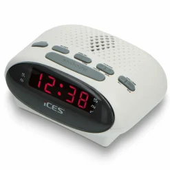 Ices ICR-210 FM Uhrenradio - White