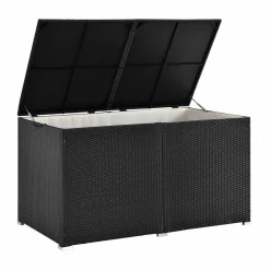 Ikaria Polyrattan schwarze Auflagenbox