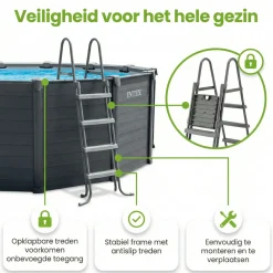 Intex graphite panel 478x124cm pool – 5-teilig