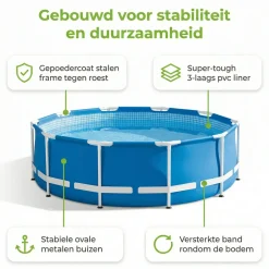 Intex metal frame 366x76cm pool – 3-teilig
