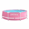 Intex metal frame 244x76cm pool - pink