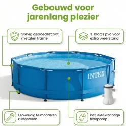 Intex metal frame 305x76cm pool – 3-teilig
