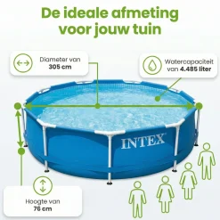 Intex metal frame 305x76cm pool wasserprint
