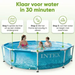 Intex metal frame 305x76cm pool wasserprint